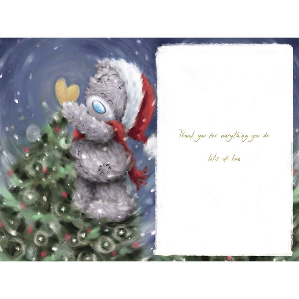 Lovely Mum Softly Drawn Me to You Bear Christmas Card Extra Image 1